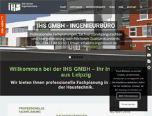 Tablet Screenshot of ihs-ingenieure.de